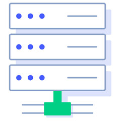 Obraz premium Server Icon, Web Server, Data Server, Cloud Hosting, Network Server, Illustration