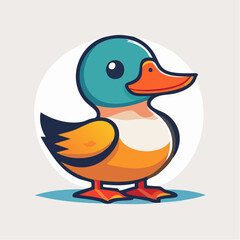 Charming Cartoon Duckling illustration perfect for children's books and playful designs
