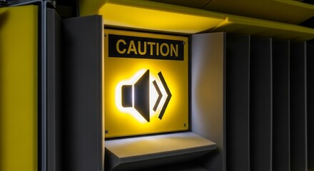 Alert System Sign Illuminating The Surroundings For Audible Risk Awareness