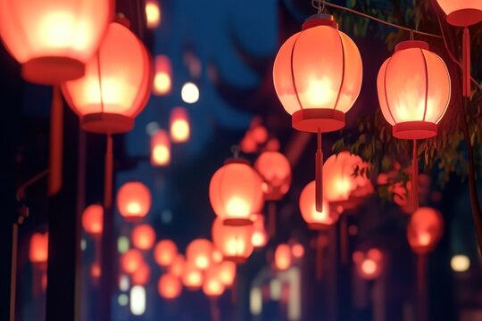 Chinese lanterns festival chinese. - Powered by Adobe