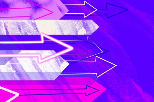 Abstract arrows illustrating business growth and forward movement