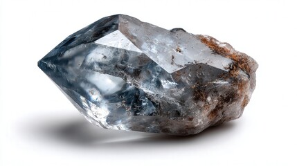 Rough crystal isolated on white background