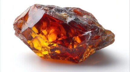 Rough crystal isolated on white background