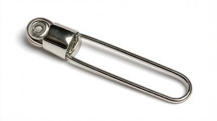 Safety pin isolated on white background