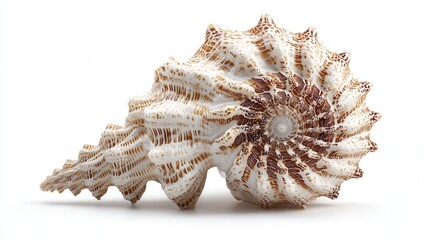 Seashell spiral isolated on white background