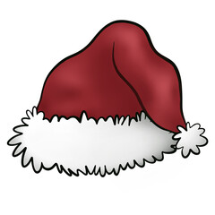 3D Illustration of a Santa Hat