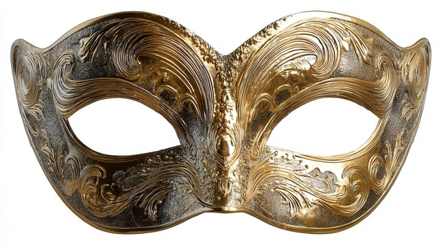 Shiny party mask isolated on white background