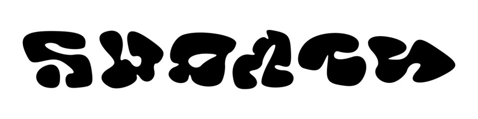 Irregular organic liquid fluid blob shape vector illustration set. Random various wave abstract irregular bubble curve fluid blob template for presentation design, flyer, isolated on white background