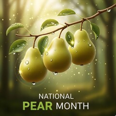 Magical Pear Illustration National Pear Month