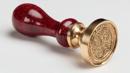 Wax seal stamp isolated on white background