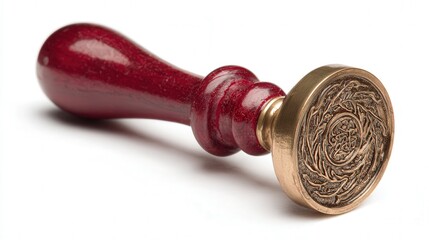 Wax seal stamp isolated on white background