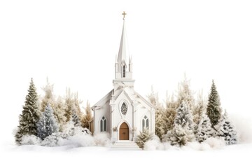 Christmas at church architecture building steeple.