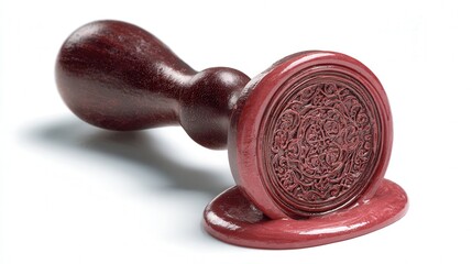Wax stamp isolated on white background
