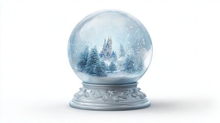 Snow globe isolated on white background
