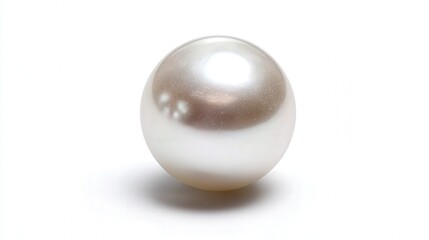 Snow pearl bead isolated on white background
