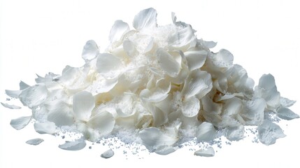 Snow petal isolated on white background