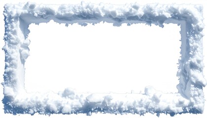 Snow frame with open center