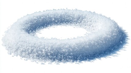 Snow ring isolated on white background