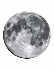 Full moon, craters and textures, grey