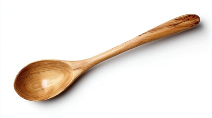 Wooden spoon isolated on white background