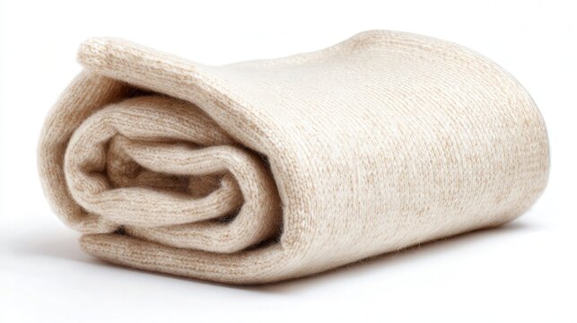 Wool blanket isolated on white background