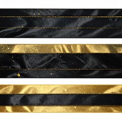 Black & gold ribbon textures with subtle shimmer detail
