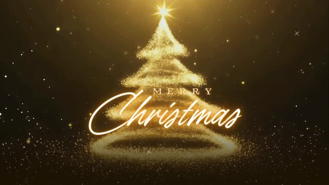 Christmas Day Gold Elegant Greeting Video
