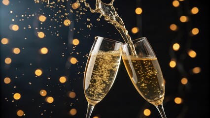 Celebrate with elegant champagne toast at event