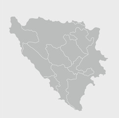 Fototapeta premium Minimalist Bosnia and Herzegovina Map