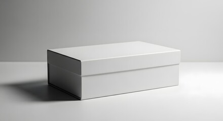 Naklejka premium Elegant white box mockup for product packaging and presentation