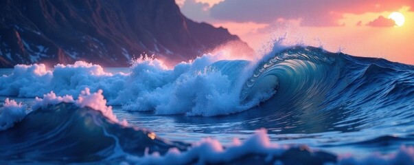 Interlocking, continuous wave crests and troughs, subtle, grey, smooth