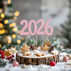 A festive New Year's table setting