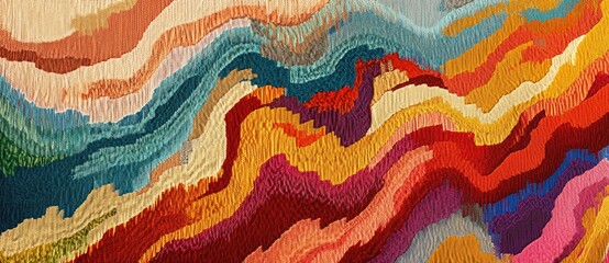 Colorful abstract textile design