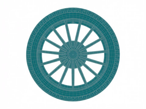 Explore stunning 3D vintage wheel design for your creative projects, perfect for adding a retro touch to modern automotive or transportation themes