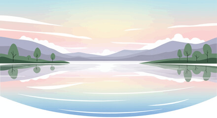 lake with vector style