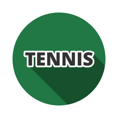 Tennis sport word icon isolated on transparent background