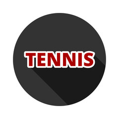 Tennis sport word icon isolated on transparent background