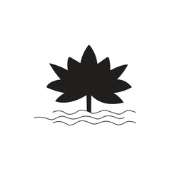 Water lily flower icon
