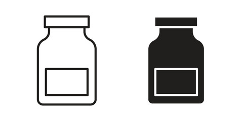 Jam icons of black colored in various styles