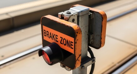 Brake Zone Signal Warns Traffic and Vehicles to Ensure Safety on the Track