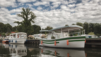 RECREATION TIME - A pleasure boat for tourists for a leisurely sails in the lake