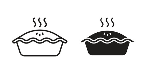 Pie icons of black colored in various styles