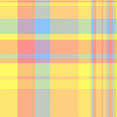 Pastel plaid pattern in yellow, coral, and blue. Versatile for backgrounds, textiles, apparel, or decorative use. A calming, modern aesthetic for design projects.
