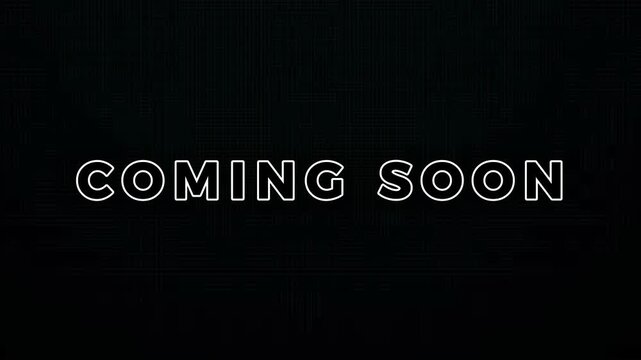 Anticipate the exciting arrival of new content, a product, or an event with a visually striking 'coming soon' message, building suspense and future engagement 4K Motion Animation