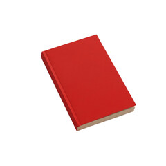 red notebook isolated on white background