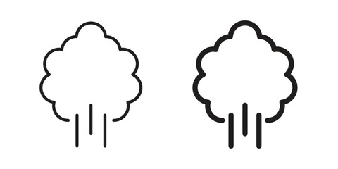 Smoke icons of black colored in various styles