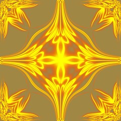 Glowing Yellow-Orange Starburst on Brown
Symmetrical yellow-orange starburst on brown background radiates warmth and energy. Ideal for textiles, stickers, or digital backgrounds.