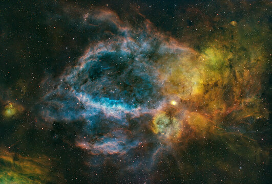 The Lobster Claw Nebula SH2-157 in the Cassiopeia constellation