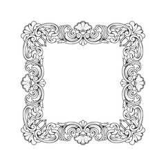 Vintage Decorative Floral Frame Vector Illustration
