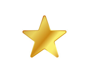 Golden star icon. Vector illustration